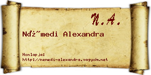 Némedi Alexandra névjegykártya